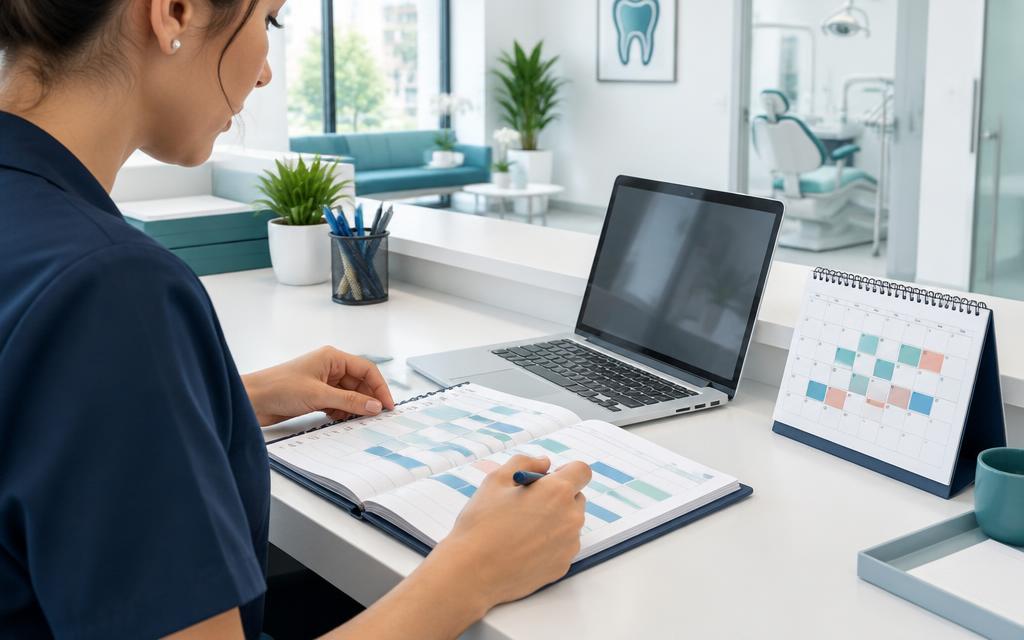 Organizzazione degli appuntamenti alla reception di uno studio sanitario